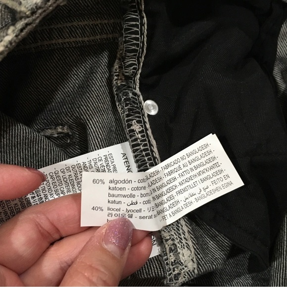 ZARA jeans Women’s 4/W26 TRF Waisted Relaxed Wide Leg Darts Denim Black 8727/210 - Picture 10 of 12